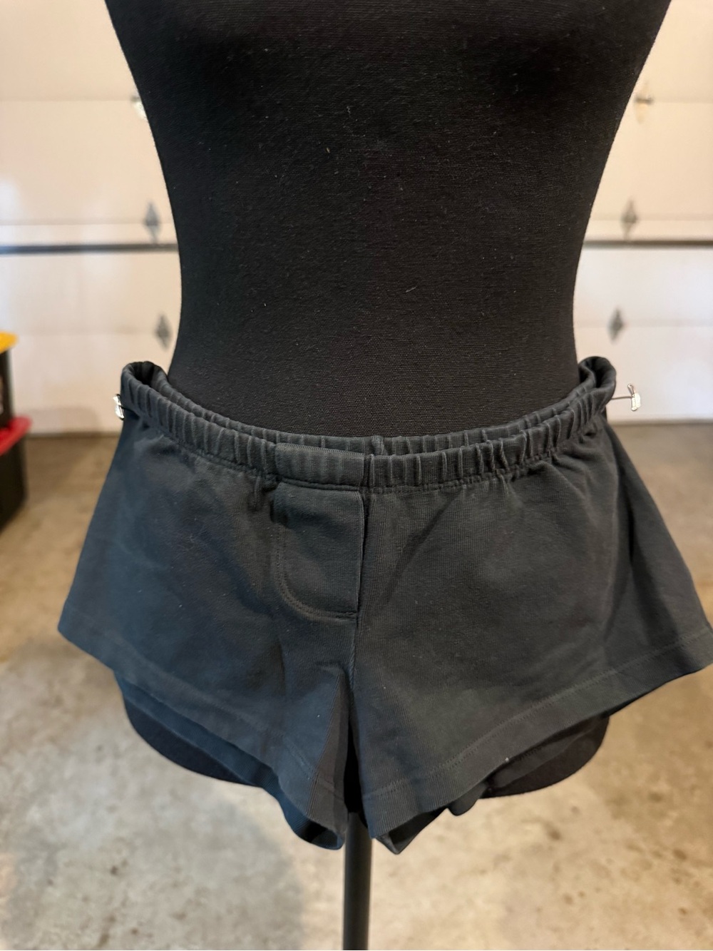 PacSun Black Women's Athletic Shorts with Elastic Waistband